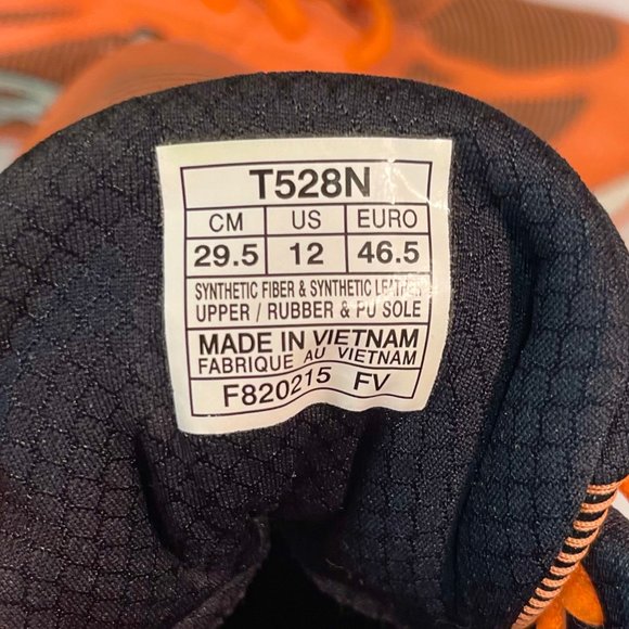 ASICS Men's GEL DS Trainer 20 Running Shoe Flash Orange / Silver / Black 12 - Picture 4 of 4